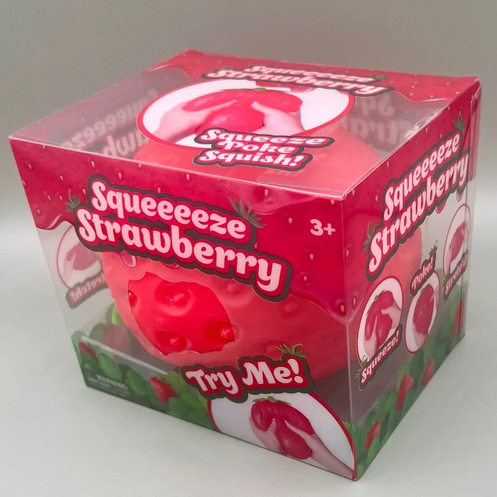 Sunny Days Jumbo SQUEEEZY STRAWBERRY 🍓 Squishy Sensory Stress Relief Toy VIRAL